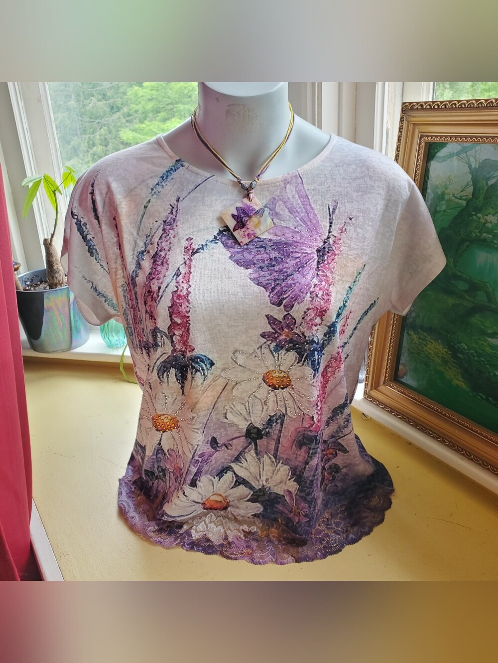Laura Vintage Floral Butterfly Blouse